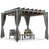 Garden Point terasová pergola Paros 3x3 m so závesmi Antracitová