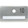 SOLIDO dveřní jmenovka bez kukátka, otvor o 14, hliník sříbrný elox,gravír. č.10