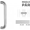 MPkovania FT - MADLO kód K01 Ø 30 mm UN pár, 630 mm, 600 mm, NEM - nerez matná (F60)