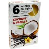 Parafínová čajová sviečka coconut-vanilla Admit 6 ks