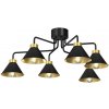 Luminex Prisadený luster DEMET 6xE27/60W/230V čierna/zlatá LU0631 + záruka 3 roky zadarmo + záruka 3 roky zadarmo