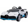 JOKO Elektrické autíčko Bugatti Divo, penové kolesá, odpružené, kožené sedadlo, USB, biele