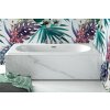 Akrylátová vaňa Besco Vitae Slim Plus, chrómový sifón a prepad Dĺžka vane: 180 cm, WAV-180-S