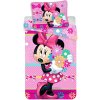 Jerry Fabrics Obliečky Minnie - Minnie - Bows and flowers | 140 x 200 cm / 70 x 90 cm