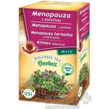 HERBEX MENOPAUZA s ďatelinou bylinná zmes wellness tea 20 x 3 g