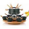 Fondue súprava 23 ks NATURA smalt / keramika / drevo KL-61201