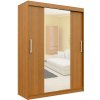 Signal Šatníková skriňa posuvná 150cm CLP so zrkadlom jelša