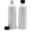 Plastová fľaša biela, čierny vrchnák, 100 ml
