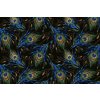 DIMEX | Vliesové fototapety na stenu Vyšívané pávie perie MS-5-2499 | 375 x 250 cm | zelená, modrá, zlatá, čierna, ružová + Vliesová fototapeta na stenu DIMEX Vyšívané pávie perie MS52499 v rozmere 37