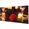 Nástenný panel Rose sviečka okuliare 100x50 cm