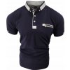 PÁNSKE POLO TRIČKO TMAVÁ NÁMORNÍCKA MODRÁ HLADKÁ OVS 820 VEĽKOSŤ: 3XL XXXL