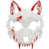 PartyDeco Maska na tvár - Zakrvavená lebka vlka