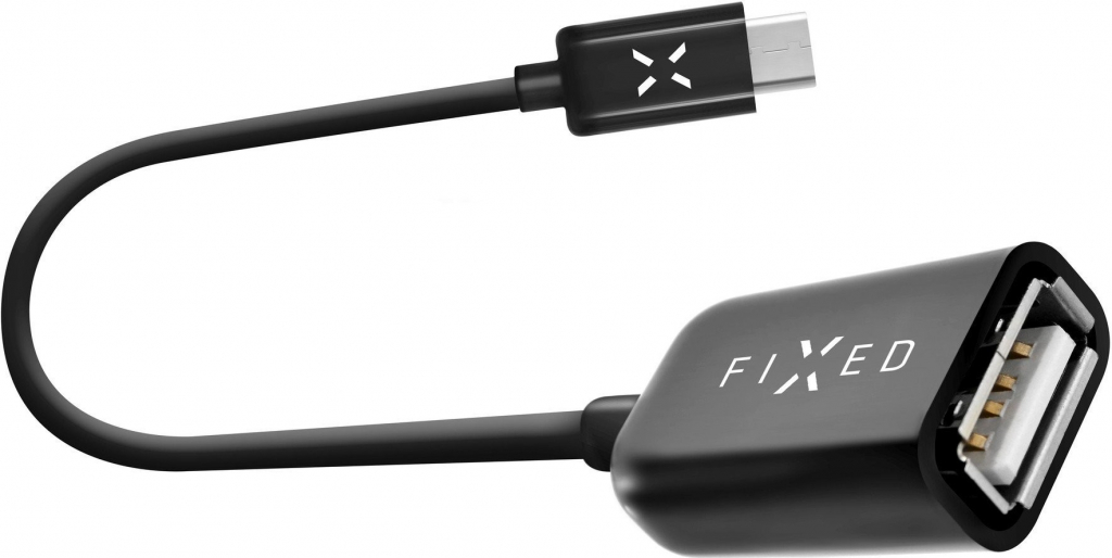 FIXED OTG dátový kábel micro USB / USB-C 0.2 m