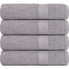 Sprchové uteráky 4 ks Sivé 70x140cm 360 g/m² 100 % bavlna