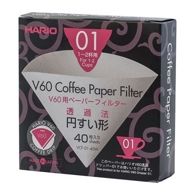 AVX Hario V60-01 Dripper filter papier 40ks