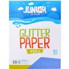 Dekoračný papier A4 Glitter modrý 250 g, sada 10 ks