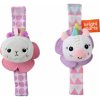 Bright Starts Wrist Pals Toy hrkálka na ruku s hryzadielkom Unicorn & Llama 0 m+ 2 ks