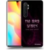 Picasee silikónový prehľadný obal pre Xiaomi Mi Note 10 Lite - No bad vibes