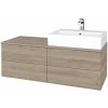 Dreja Kúpeľňová skrinka MODULE SZZ4 120 umývadlo Kube - D17 Colorado / D17 Colorado / Pravé