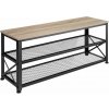 tectake 404290 botník blackpool 101x30,5x45,5cm - industrial svetlé drevo, dub sonoma