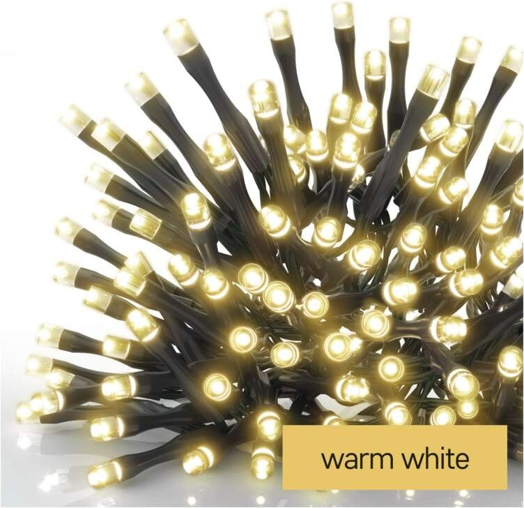 EMOS Lighting D4FW01 LED vianočná reťaz 2,8 m 3x AA vonkajšia aj vnútorná teplá biela časovač