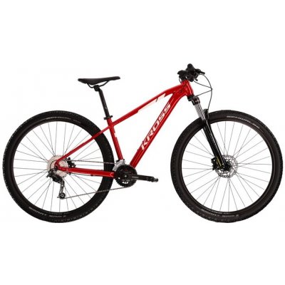 Horský bicykel Kross Level 3.0 29" - model 2022 červená/biela - S (16", 165-172 cm)