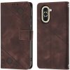 Peňaženkové puzdro Embossing Pattern Square hnedé – Huawei Nova 10