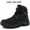 Lowa Renegade GTX Mid W Wide asphalt/turquoise dámské nepromokavé kožené trekové boty - 37 a 1/2 EUR