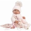 Llorens 84338 NEW BORN DIEVČATKO- realistická bábätko s celovinylovým telom 43 cm