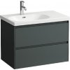 Laufen Lani - Umývadlová skrinka, 74x45x52 cm, 2 zásuvky, sivá H4035921122661