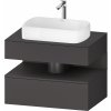 Duravit Qatego skrinka 80x55x60 cm závesné pod umývadlo grafitová QA4730049490010