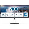 LED monitor 34 AOC CU34V5CW/BK VA 3440x1440px 100Hz HDMI DP USB-C reproduktory