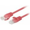 Lanberg patchcord kat.5e UTP 1m červený Fluke Passed 10 ks