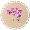 ČistéDrevo Drevené veko na košík - orchidea Zvoľte variant:: 13 cm