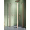 New Trendy New Soleo Copper Brushed sprchovací kút 100x80 cm medená brúsené/priehľadné sklo K-1706