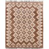 Diamond Carpets India , Ručne viazaný kusový koberec M. Kelim DE 2262 Brown Mix, 160x230, hnedá, chodba / predsieň