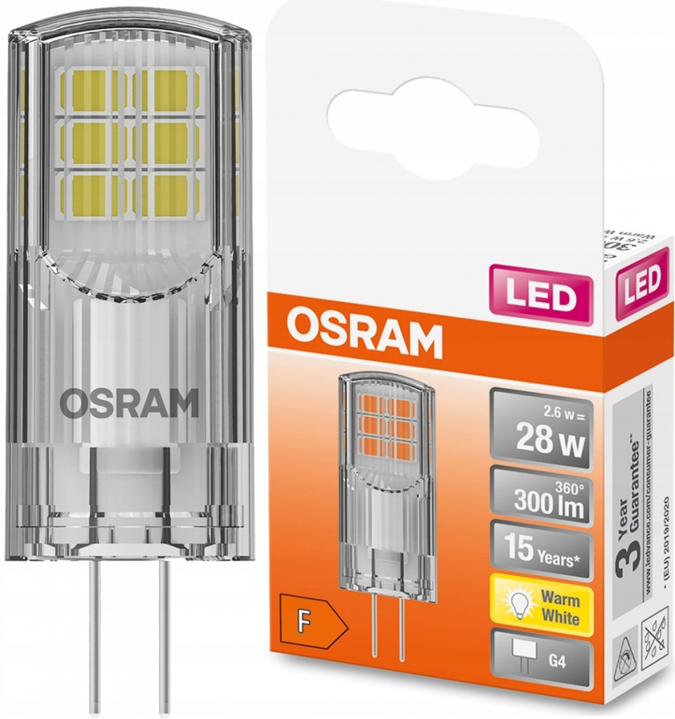 Osram LED PIN 30 G4 2,6W/827 12V teplá