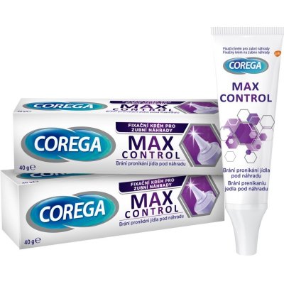 Corega Max Control fixačný krém pre zubnú náhradu 2x40 g