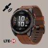 Garmin fenix 8 PRO 51mm AMOLED Sapphire Carbon Gray DLC Titanium Chestnut Leather band