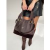 GROSSO Tmavě hnědá kabelka přes rameno