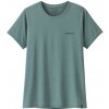 Dámske tričko Patagonia Women's Capilene Cool Daily Shirt - Boardshort Logo Veľkosť: M / Farba: zelená