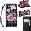 Peňaženkové 3D puzdro na Motorola Moto G8 Play - Pink Flower
