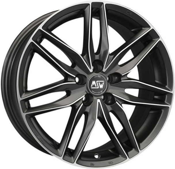 MSW 24 7,5x16 5x100 ET35 matt gunmetal polished