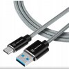 Tactical KP31189 Aramid extra pevný USB-A/USB-C, 0,3m, sivý