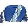 NovaKabelka.sk Bala Bluette s prídavným popruhom IV kožená talianska crossbody kabelka modrá
