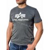 Alpha Industries Basic T Shirt Charcoal Heather tričko pánske Farba: šedá, Veľkosť: S