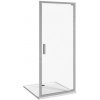 Jika Nion Otočné sprchové dvere, 80 cm, strieborné/čierne sklo H2542N10026681