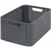 Curver úložný box RATTAN Style2 - M - antracit 03615-308