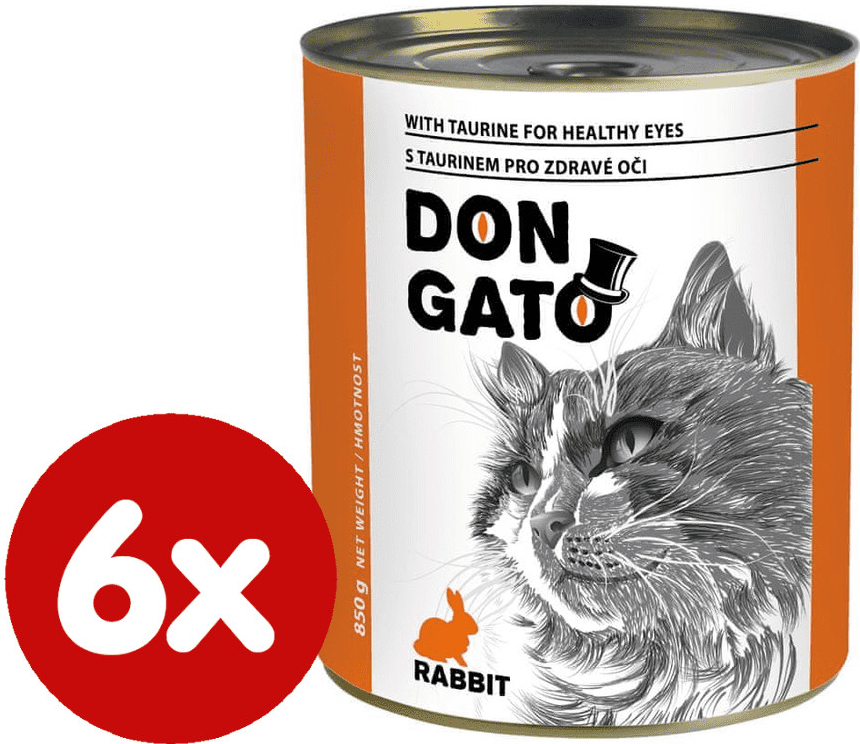 Dibaq DON GATO kočka králik 6 x 850 g