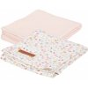 Little Dutch Plienky 70x70cm Kvety a motýle / Pure Soft Pink 2ks